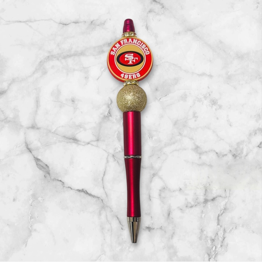❤️🆕❤️ Handmade Football Beadeable Pens “49ers”